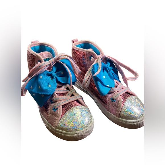 JOJO SIWA PINK BLUE BOW SHOES SIZE 1 - Picture 2 of 14